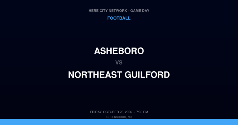 Asheboro vs. Northeast Guilford — Football Game Day — McLeansville, NC — Oct 23, 2026