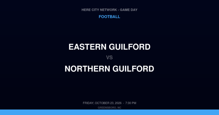 Eastern Guilford vs. Northern Guilford — Football Game Day — Greensboro, NC — Oct 23, 2026