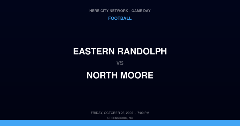 Eastern Randolph vs. North Moore — Football Game Day — Robbins, NC — Oct 23, 2026