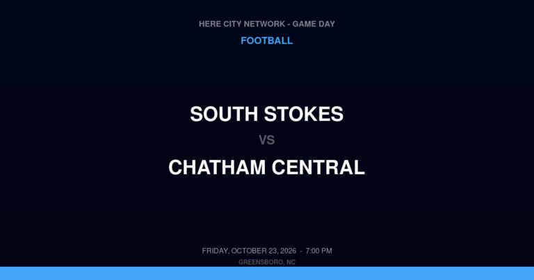 South Stokes vs. Chatham Central — Football Game Day — Bear Creek, NC — Oct 23, 2026