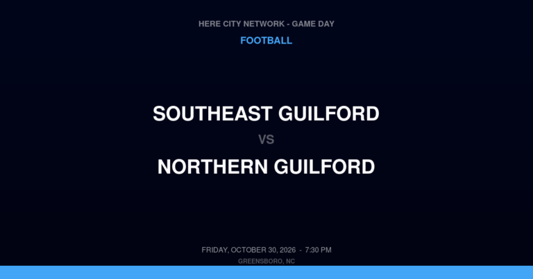 Southeast Guilford vs. Northern Guilford — Football Game Day — Greensboro, NC — Oct 30, 2026