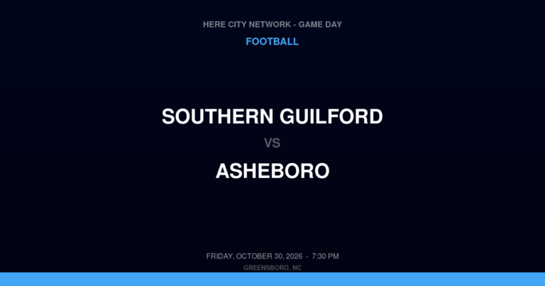 Southern Guilford vs. Asheboro — Football Game Day — Asheboro, NC — Oct 30, 2026