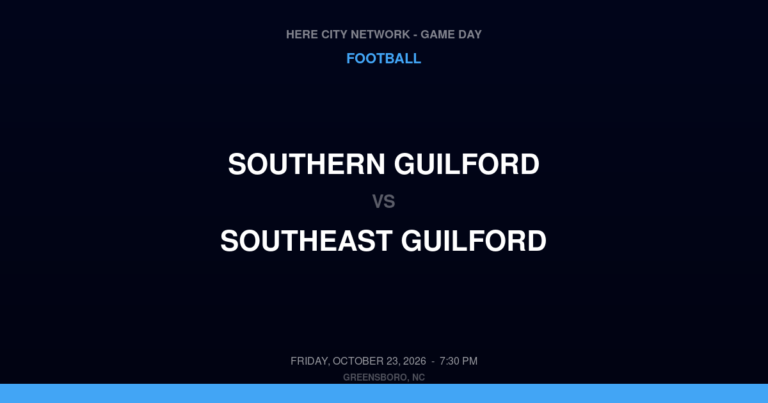 Southern Guilford vs. Southeast Guilford — Football Game Day — Greensboro, NC — Oct 23, 2026