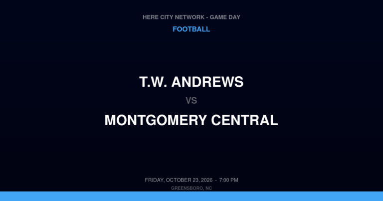 T.W. Andrews 26, Montgomery Central 14